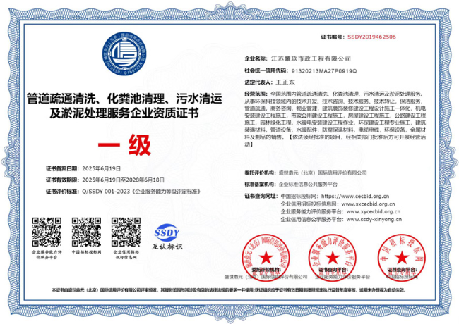 潘集企业资质证书